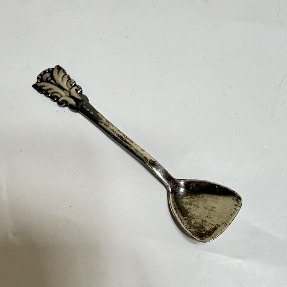 Silver Salt Spoon David-Andersen Norway Viking Norwegian Viking Boat Spoon Only - Picture 2 of 6